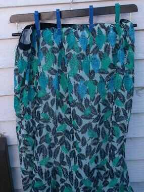 NWT J. Jill Deep Blue Fern Lined Pull‑On Maxi Skirt – Size M